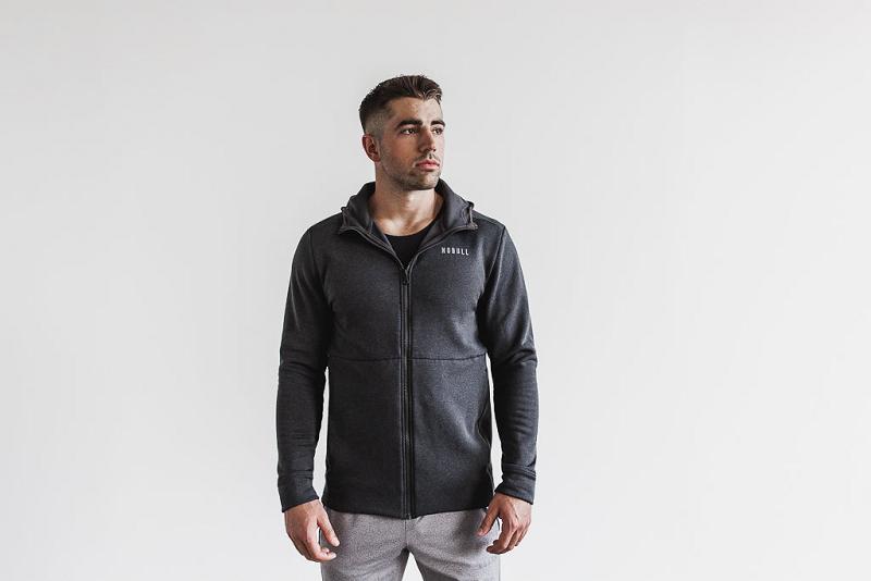 Brown Nobull Performance Zip-Up Men's Hoodie | CA R1554V